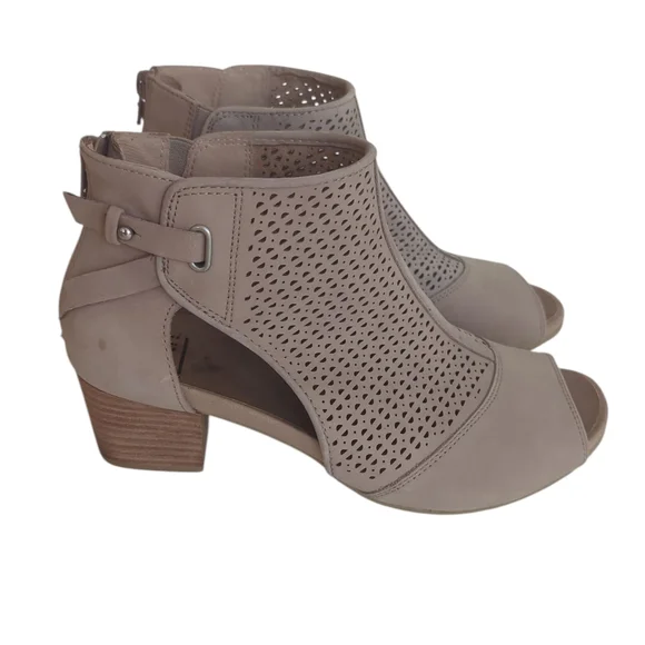 Earth Ivy Sahara Open Toe Leather Shooties 9W Tan - Picture 9 of 16